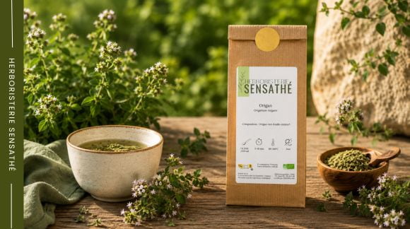 Tisane d'origan commun bio  – plante digestive favorisant le confort intestinal, la digestion et le transit naturel - Herboristerie Sensathé